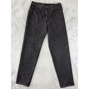 Levis 550 Jeans Mens 38x34 Black Denim Relaxed Fit Tapered Leg USA Vintage 90s